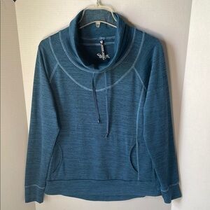 Kuhl  Women's Size Large Blue Cowl Neck Pullover  Sweat shirt Style Leah